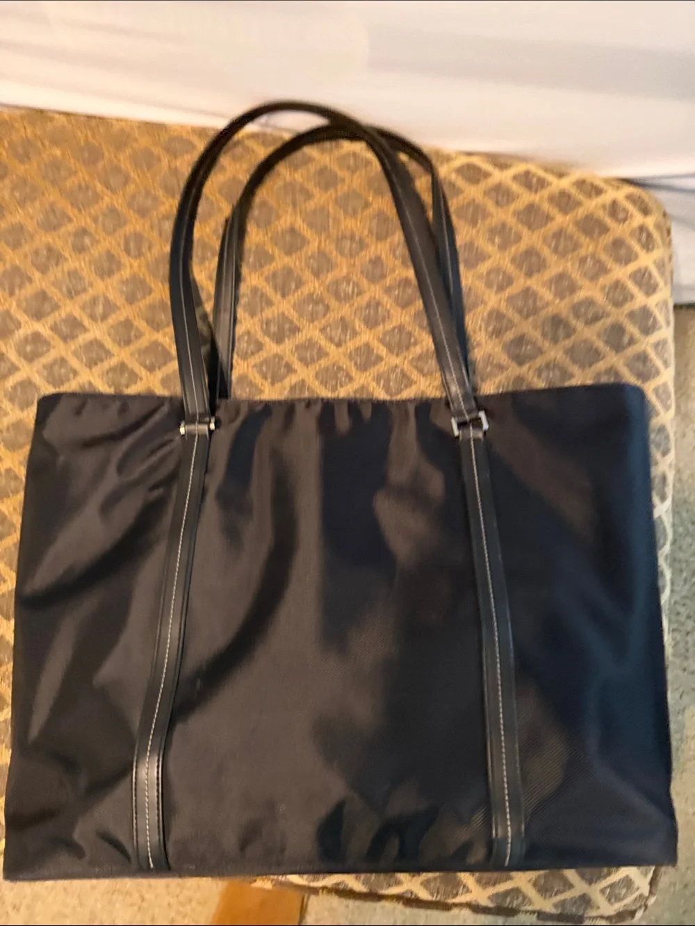 Samsonite Black Nylon Tote with Front Flap and Logo Bar